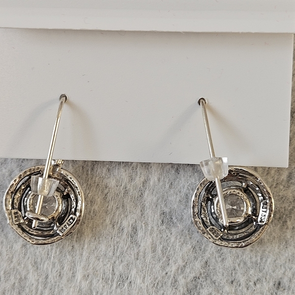 Noa Zuman Made in Israel Sterling Silver Zirconia Earrings - Picture 12 of 13